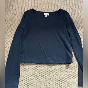 Chic Black Long Sleeve Women's Top